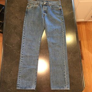 TOOK TO CONSIGNMENT STORE Levi's 501 Button Fly High Waist Straight Leg Jeans